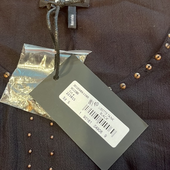 NWT PAIGE Woman’s Black Lisette Tank Size S - Picture 2 of 5